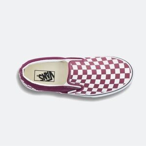 NWOB Vans Women’s Size 8 Slip-On Checkerboard Shoes Purple & White never worn